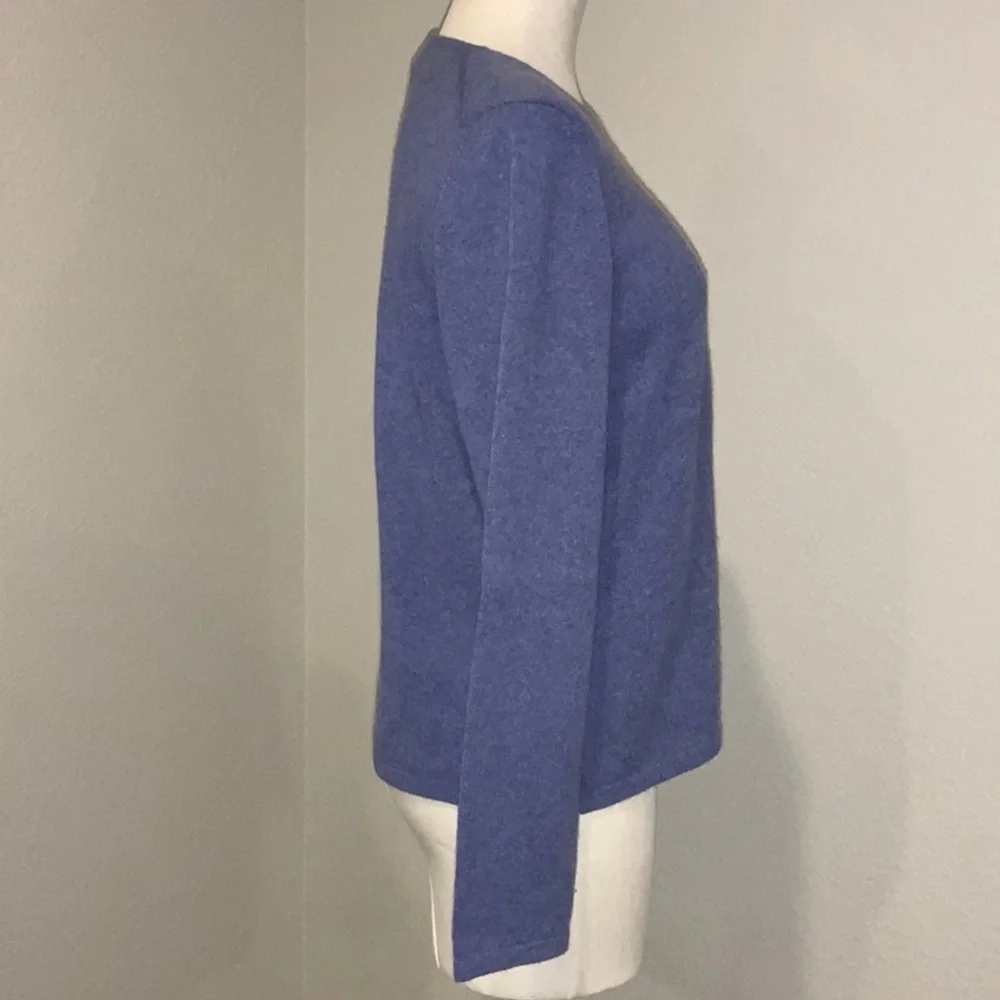 Charter Club 100% Cashmere Blue Long Sleeve Crew Neck Sweater Women’s Large